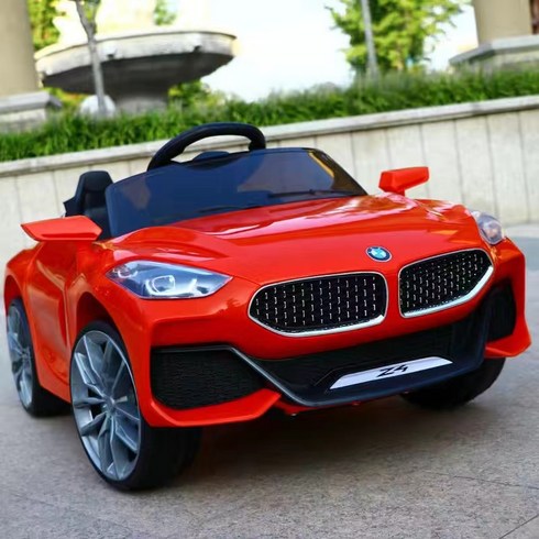 BMW 어린이 아기 전동 유모차 원격 제어 무선조종 자동차, 사륜구동 + 방폭배터리 + 리모컨 스윙