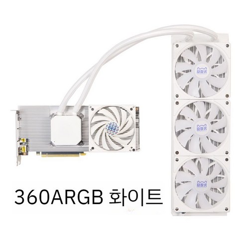 22GB 공용 RTX2080Ti 그래픽 카드 240 올인원 액체 냉각 Ai 드로잉 렌더링, 22GB 360 풀 화이트 수냉식 버전