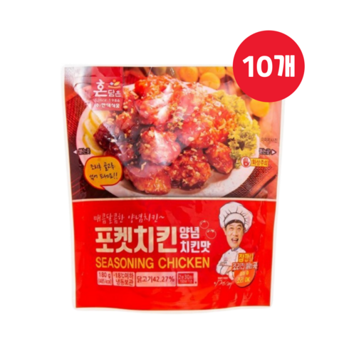 한맥 포켓치킨 양념치킨맛 180g x 10개