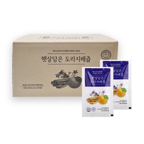 햇살담은 도라지배즙 30포 60포 100포, 80ml