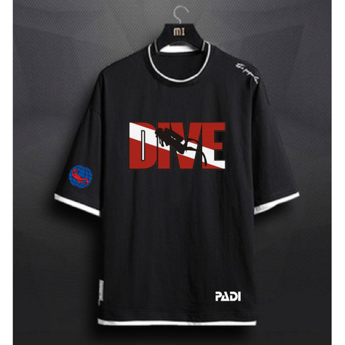 PADI 스쿠버 다이빙 티셔츠 반팔티 반소매 T0108