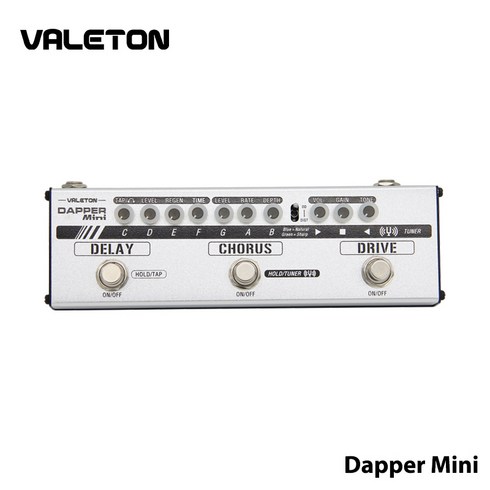 Valeton Dapper Mini 미니 스테이지 세션 기깅 기어 오버드라이브 디스토션 코러스 딜레이 기타 멀티 이펙트 페달