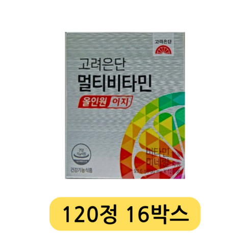 유재석 고려은단 멀티비타민 올인원 10개월쇼핑백2 - 고려은단 멀티비타민 올인원 이지 120정, 4정, 480개