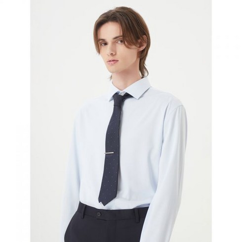 O WOLSEY 남성 24SS 컴포트핏 에어로 COOL 셔츠 4종 - 앤드지 남성 이모션임팩트 이지케어 슬림핏 드레스 셔츠_BLE5WD1502BL