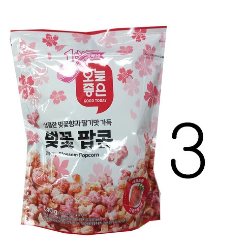 오늘좋은 벚꽃팝콘, 3개, 140g