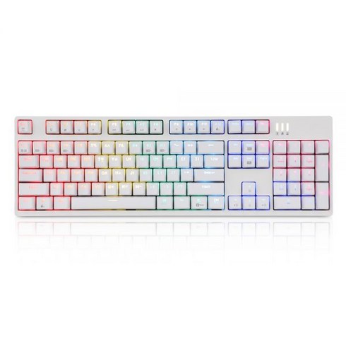 [ N도착 ] 앱코 K660 완전방수 게이밍 기계식 키보드 카일광축 화이트 클릭, 화이트리니어