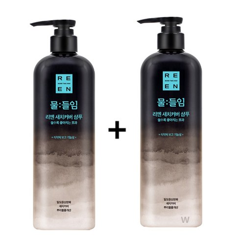 리엔물들임샴푸 - 리엔 물들임 새치커버 샴푸 자연갈색, 450ml, 2개