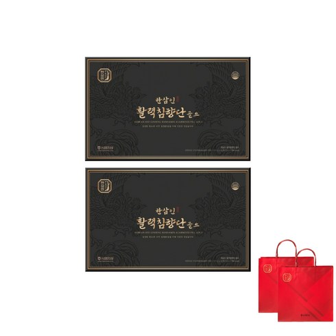 한삼인 활력침향단 골드 60환 침향20% + 쇼핑백, 225g, 2개