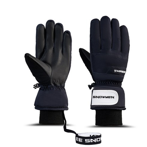 2023년 가성비 최고 고어텍스스노우보드장갑 - -30도 스노우 보드 스키 장갑 10000 방수 미끄럼 방지 방풍 터치 스크린 로프 겨울 따뜻한 눈 남여 장갑, 검은색, XL