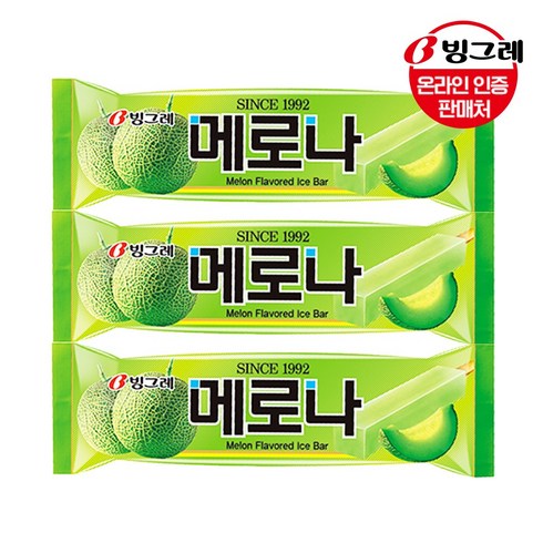 메로나 - 빙그레 메로나 메론 아이스크림, 75ml, 30개