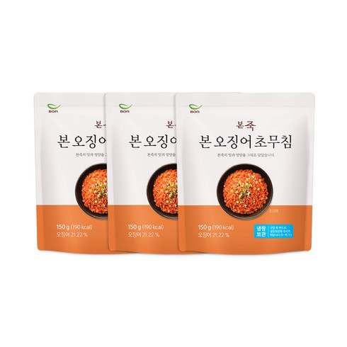 본죽 [본죽] 오징어초무침 150g 3팩, 3개