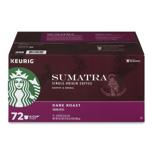 Starbucks 스타벅스 수마트라 캡슐커피 72캡슐 Sumatra Coffee K-Cups, 1개