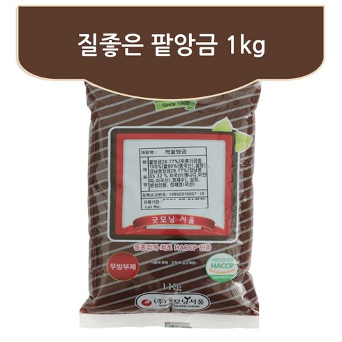 국산팥앙금 - 쿡앤베이크 질좋은 고운 팥앙금 1kg, 1개