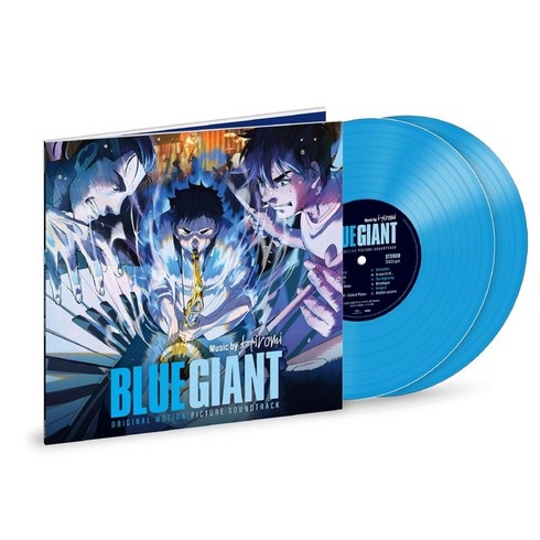 블루 자이언트 LP 애니메이션 음악 Blue Giant OST by Uehara Hiromi 블루 컬러 2LP