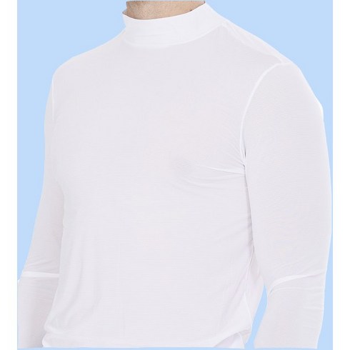 [최저가] UV 자외선 차단 베이스레이어 터틀넥 하이넥 긴팔 티셔츠 목티 골프웨어 남성용 무지 언더레이어