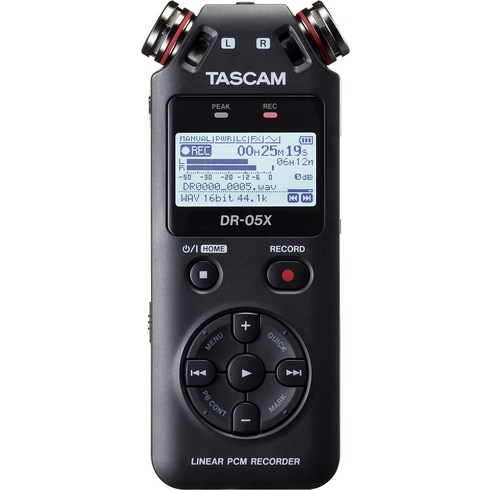 타스캠마이크 - TASCAM DR-05X USB PCM USB Youtube ASMR 2496 (태스컴) 오디오 인터페이스 탑재 스테레오 리니어 레코더 핸디 레코더 마이크