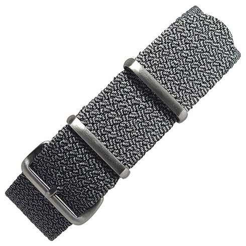 Perlon Watch Strap  - Time+ Military G10 Perlon 시계 밴드 스트랩 - 색상 및 너비 (18mm 20mm 22mm) 그레이/브러시드 밀리터리 449841