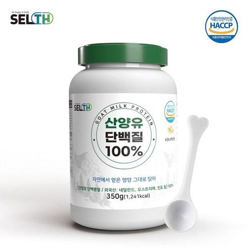 산양유 단백질 100 14통 - 산양유 단백질 100% 분말 350g + 계량스푼, 1세트