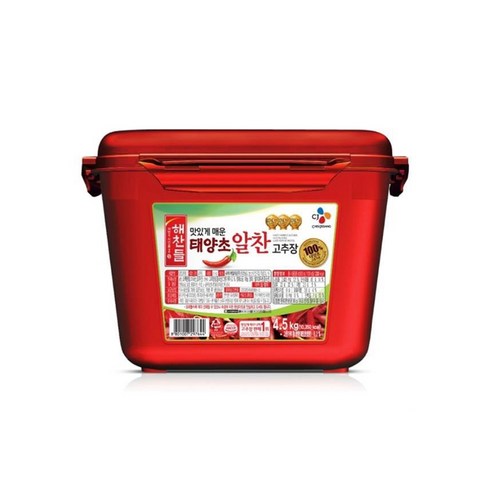 (면)해찬들맛있게매운태양초3골드알찬고추장4.5kg, 1개, 4.5kg