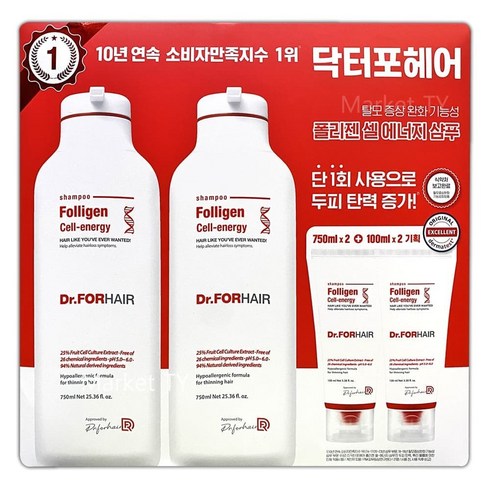 닥터포헤어 폴리젠 셀에너지 샴푸 750ml 2개 100ml 2개 대용량 탈모샴푸, 1개, 1700ml