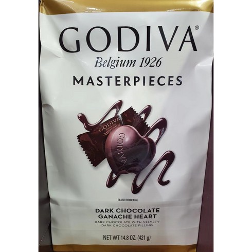 GODIVA 고디바 마스터피스 하트 다크 초콜릿 421g +캔디 대용량 세트