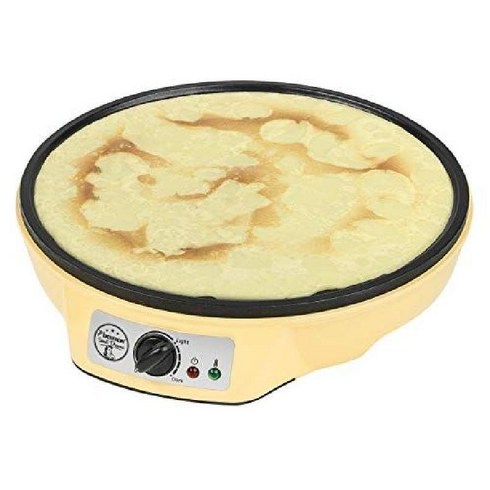 크레페 메이커 크레페만들기 30cm 포함 반죽 스프레더 1000W 독일 내수용, 노란색, 1개