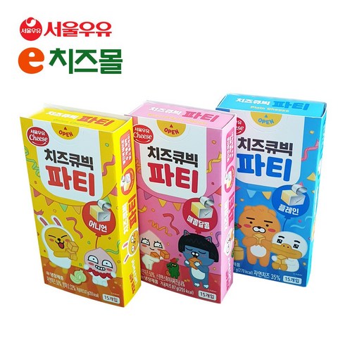 e치즈몰 서울우유 치즈큐빅파티 어니언, 87g, 3개