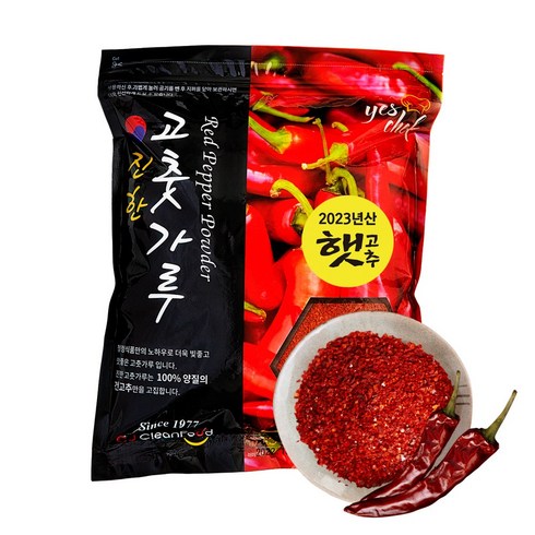 23년 청정식품 HACCP 국산 햇 고춧가루 굵은가루 1kg, 1개