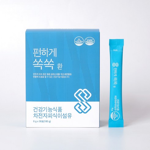 [환타입] 편하게쏙쏙 오리지널 발효 차전자피 식이섬유 변비 숙변 6gx30포, 2박스, 6g
