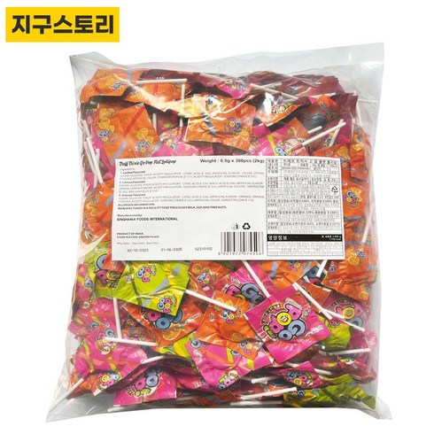 시크롤리팝 - 트레프 트릭시 고 팝 플랫 롤리팝, 2kg, 4개