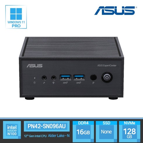 asus미니pc - 에이수스 ASUS 미니PC PN42-SN096AU RAM 16GB / NVMe 128GB 윈도우11프로 탑재 듀얼랜 컴퓨터