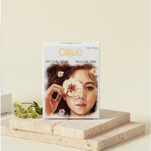 올리쥬 노글루 속눈썹 펌 1제 2제 각 10개 세트, 속눈썹펌 전용브러쉬, 1개
