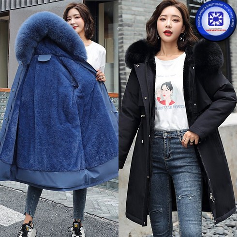 2023년 가성비 최고 라쿤패딩 - 더세븐스레터 여성 따뜻한 겨울 MILANO 밀라노 양모퍼 라쿤 패딩 후드점퍼 국내배송