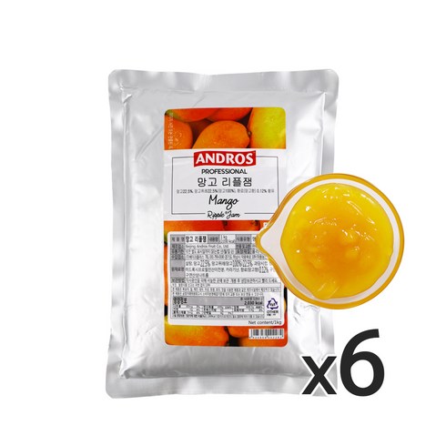 앤드로스 망고 리플잼, 1kg, 6개