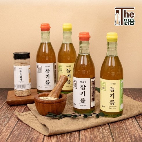 더맑음참기름 - 더맑음 The맑음 저온압착 참기름 들기름 350ml, 1개