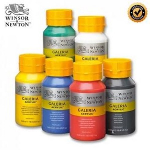 윈저21년 - 윈저앤뉴튼 갤러리아 아크릴 물감 500ml 낱색 / 옵션선택, 116 Cadmium Yellow Medium