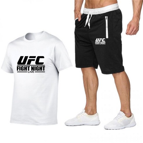 UFC 반팔티 머슬핏 격투기 반바지 반팔 티셔츠 세트