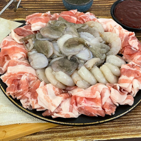 쭈꾸미볶음 삼겹살 새우 쭈삼새 뚱띠푸드, 1세트