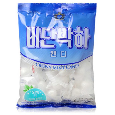 크라운 비단박하캔디, 140g, 3개