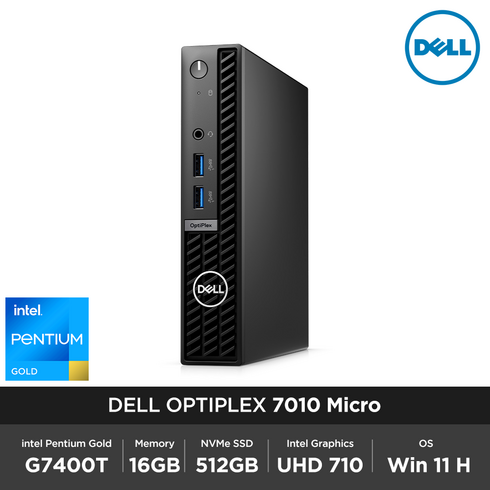 DELL 옵티플렉스 7010 Micro G7400T 16GB 512GB Win 11H 초소형 마이크로 데스크탑