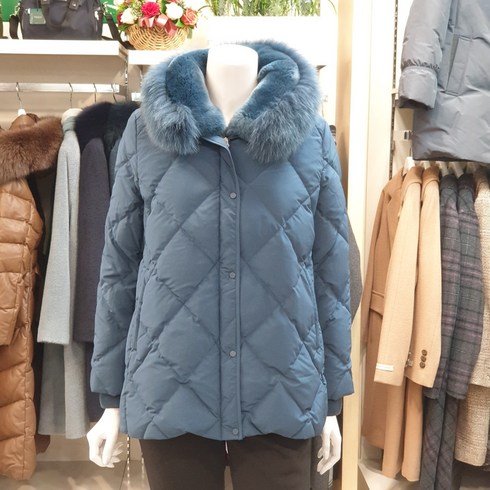 크로커다일레이디 폭스카라탈부착 후드 숏 덕다운 CLBWDW106_NC중앙로역점