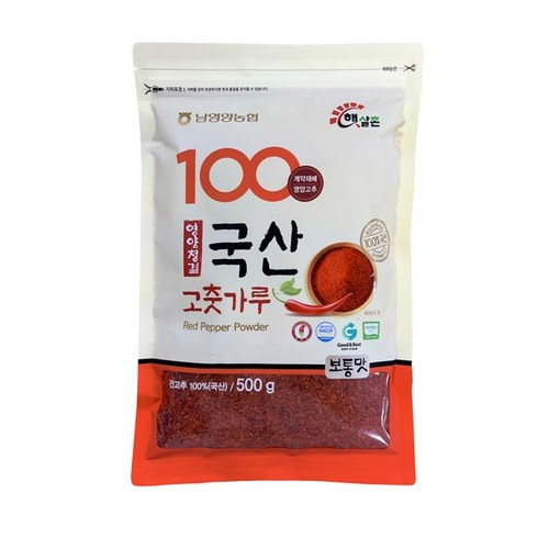 농협 햇살촌 영양청결 국산 고춧가루 500g, 단품, 단품