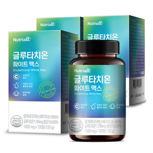 글루타치온 화이트맥스 1000mg x 120정 4개월분, 12개