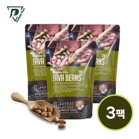 프로틴플렉스 캐나다 파바빈 단백질 원물, 400g, 3개