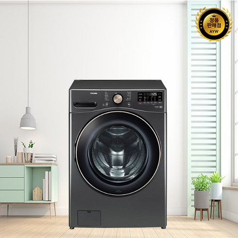 2023년 가성비 최고 드럼세탁기 - LG전자 트롬 드럼세탁기 F21KDLP 21kg 방문설치, 블랙 스테인리스