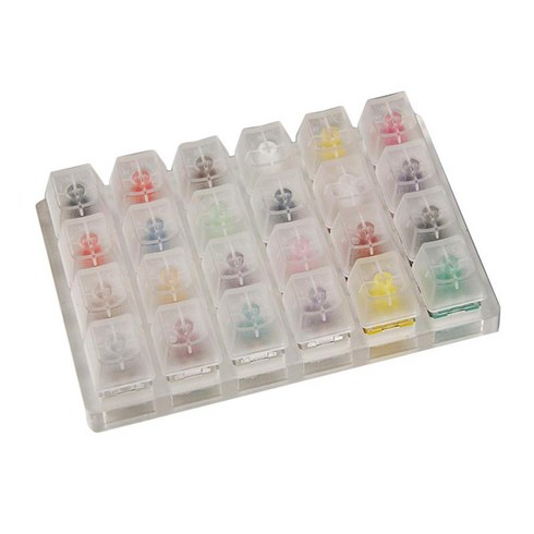 YSSHOP 아크릴 Pro 24 스위치 테스터 스위치 샘플러 기계식 키보드, 115x80x50mm, 플라스틱, 다색