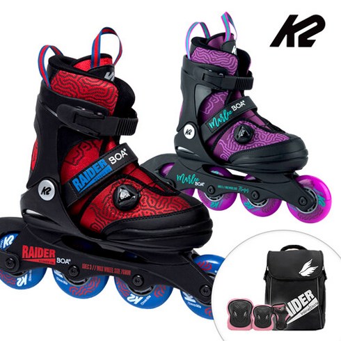 K2 스케이트 인라인 레이더 마리 보아 모음 아동인라인스케이트+가방+보호대 신발항균건조기 휠커버, 선택완료