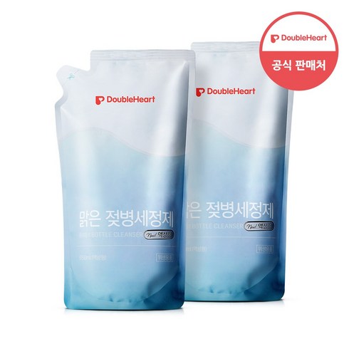 더블하트 액상형 맑은 젖병세정제(리필)650ml, 2개, 650ml