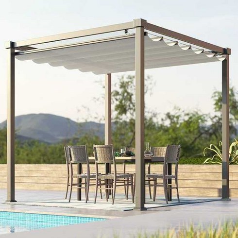 조립식파고라 펜션 정자 테라스 옥상 원두막 방갈로, 4x4m