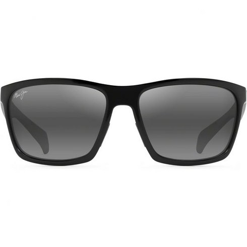 Maui Jim 334545 선글라스 경량 마우이짐 남성 마코아 편광 랩 글로스 블랙/